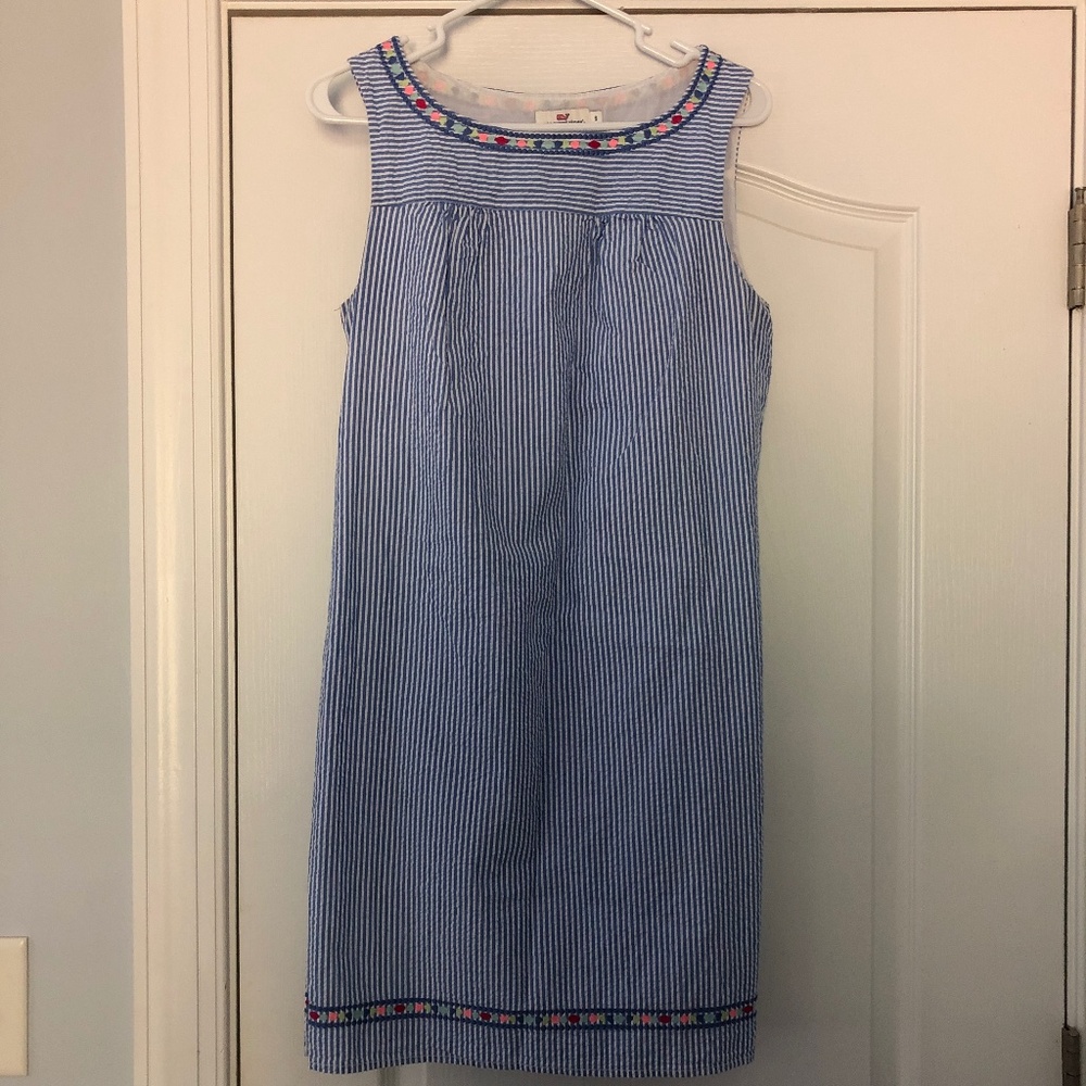 Vineyard Vines seersucker shift dress